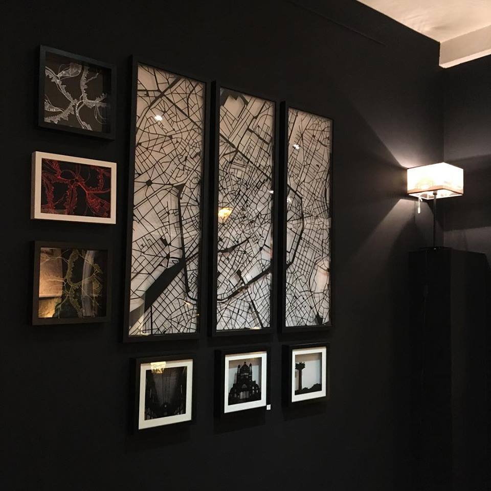 Triptyque plan de Bruxelles chez Ben Artside