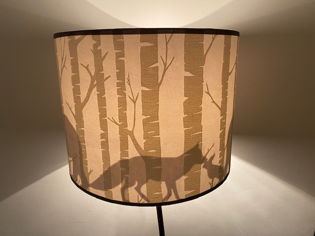 abat jour chambre enfant renard foret ours