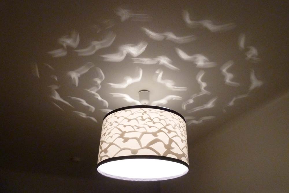 plafonnier projection mouettes